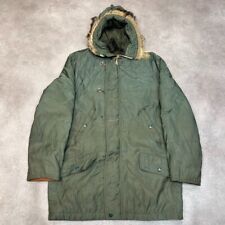 Sportswear Flying Mans Parka Jacket Mens Large Military USA Coat, Green
