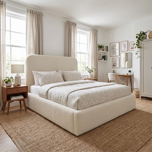 Teddy boucle bed frame - teddy,