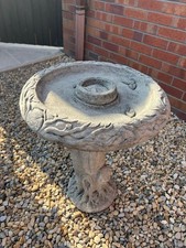 Concrete Bird Bath Log Stem/