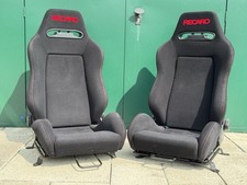 Recaro Speed Bucket Seats / Black Velour With Red Stitching