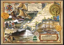 Modern Postcard: Pictorial Map