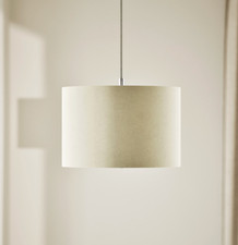 M&S VELVET LAMPSHADE IN IVORY