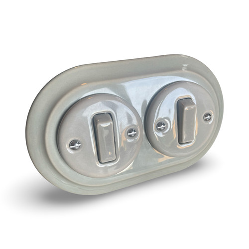 Grey ceramic porcelain double - grey,
