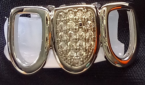 Silver colour teeth grill - colour,