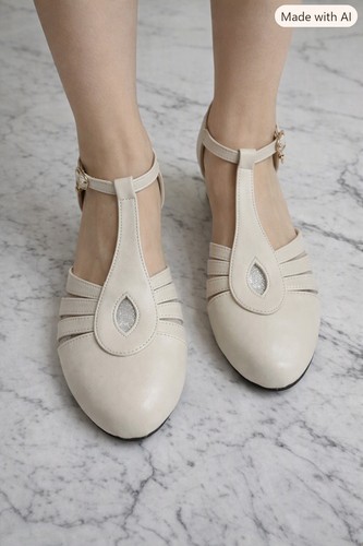 Vintage style ladies suede
