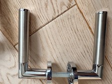 4 Luna zpz170cpss lever on rose internal door handle set - polished chrome/satin