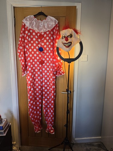 Scary clown halloween costume - halloween,