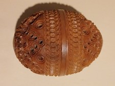 A Great Vintage Carved Coquilla Nut Pomanda
