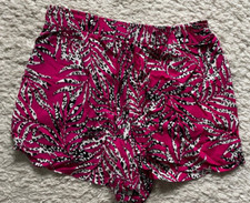Woman George Asda Shorts Botanical Leaf Palm Pattern pink whiteblack viscose 8 S
