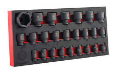 25Pc 1/2" Drive 6-Point Impact