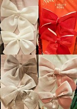 2 X VELVET BOWS CHRISTMAS