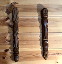 Sleek Wooden Wall Art Faces