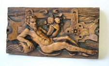 Adam Medieval Church Pew Carving Biblical Ornament Plaque Unique Gift