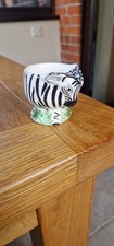 Vintage Ceramic CC HP Zebra Novelty Egg Cup Eggcup 6cm Tall Wild Zoo Animals