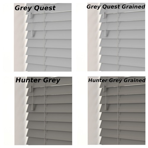 Grey faux wood venetian blinds - faux,