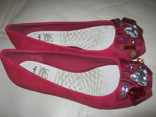 Clarks Womens Smart Clarks Cadiz Peep Suede Shoes In Raspberry Pink UK Size 4