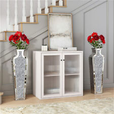 Sparkly Opulent Design Silver Mirrored Diamond Crush Crystal 27" Tall Floor Vase