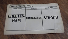 Vintage British Railway Label CHELTENHAM CIRENCESTER STROUD  Rail Train BR