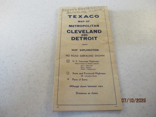 Vintage texaco map - map, of