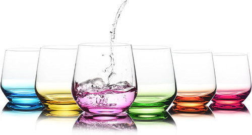 Stemless wine glasses - glasses, 6