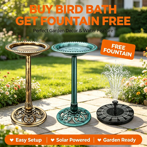 Garden bird bath - garden,
