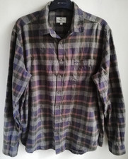 Hoggs of Fife Kirkwall Brushed Flannel Check Shirt 100% Cotton VGCondition