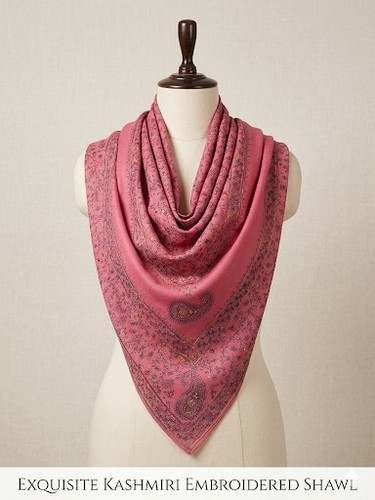 Kashmiri embroidered pashmina - embroidered,