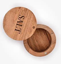 Acacia Wood round Salt and