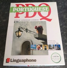 Linguaphone PDQ Portuguese. Quick Language Course 4 CDs & Book FREE UK DELIVERY 