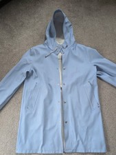 Stutterheim Stockholm sky blue Waterproof Rain Hooded Rubber Coat Jacket medium