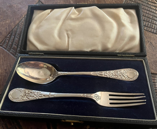 1976 victorian silver - fork, and