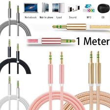 UK New Aux Cable Jack To Jack 3.5mm Audio Lead Male Stereo 1m Car PC Phone Plug