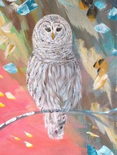 "OWL" Original PAINTING  Gift