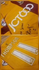 BRADFORD CITY 2013/14 - Match Worn signed shirt - Garry Thompson - Size Large