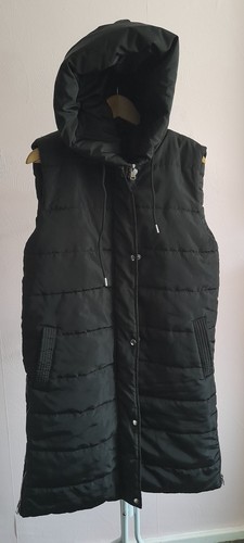Ladies long gilet size black - long, s