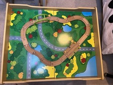 Wooden Train Table with Track