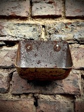 Vintage Rusty Metal Wall Mounted Planter / Herb Planter / Plant Pot / Key Holder