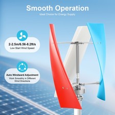 Vertical Axis Wind Power Turbine Generator Controller Home Windmill Kit 400W 24V