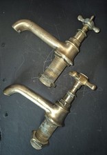Antique Large Brass Sink Taps