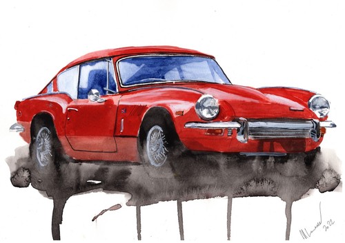 Painting triumph gt6 - painting, a