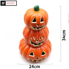 Halloween Large Pumpkin Led Lamp Lantern Decoration Ghost Face Outdoor/Indoor UK