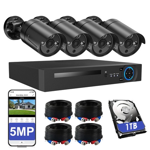 5mp cctv camera system 4ch - camera,