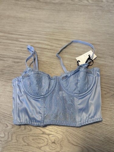 New primark blue satin and - new,