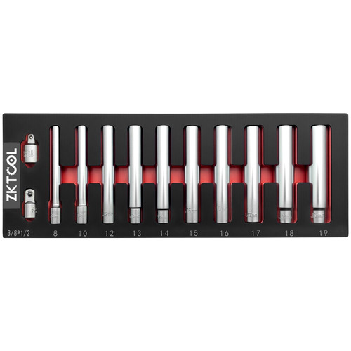 12pcs deep metric socket - socket, 1/2