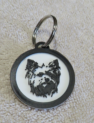 Yorkshire terrier keyring - keyring,