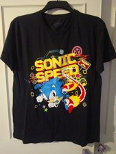 Classic Sonic Graphic T-shirt Black Men's/Unisex Size L