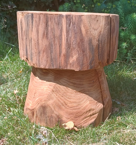 Mushroom stool solid wood