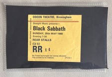 Black Sabbath Concert Ticket -