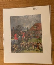 THE ASHFORD HUNT - P. Biegel; . MOUNTED FOX-HUNTING COUNTRY PURSUITS PRINT. KENT