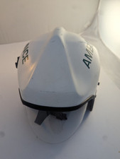 Pacific F7A Ambulance Firemans Helmet White With Visor Paramedic Emergency Chip